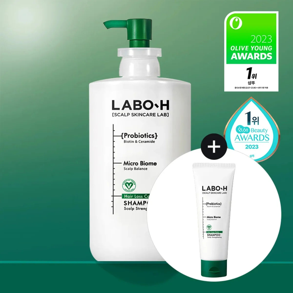 LABO-H Probiotics Hair Loss Care Shampoo Set(750ml+100ml)