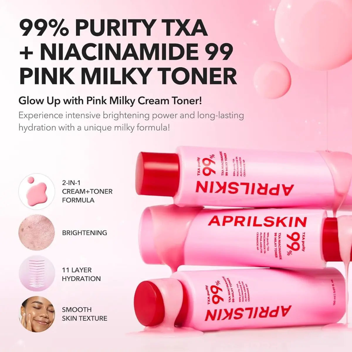 APRILSKIN TXA Niacinamide 99 Pink Milky Toner 150ml