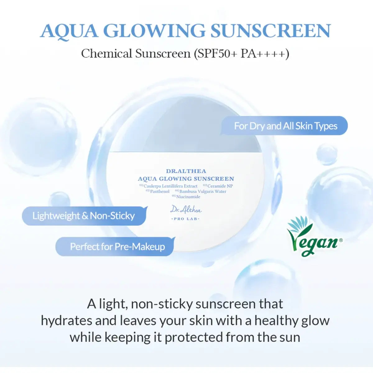 Dr. Althea Aqua Glowing Sunscreen SPF50+ PA++++ 45ml