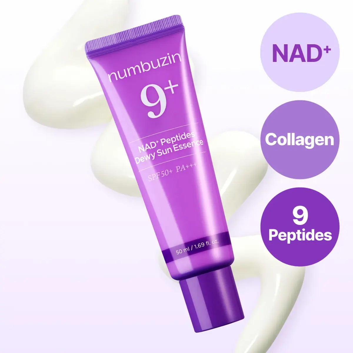 Numbuzin No.9+ NAD+ Peptides Dewy Sun Essence SPF50+ PA++++ 50ml